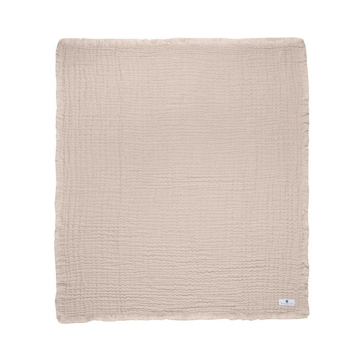 Nordic Coast Company Musselin Fransendecke Beige Heißer Verkauf