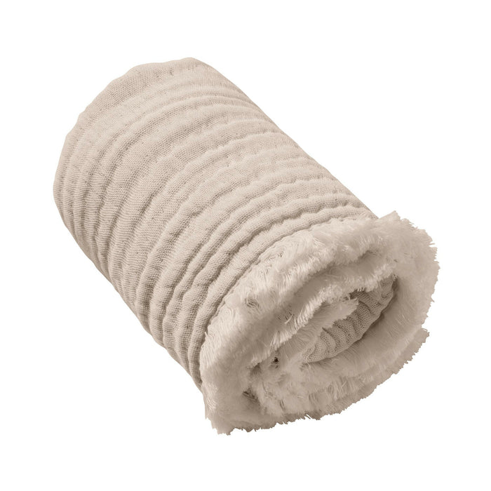 Nordic Coast Company Musselin Fransendecke Beige Heißer Verkauf