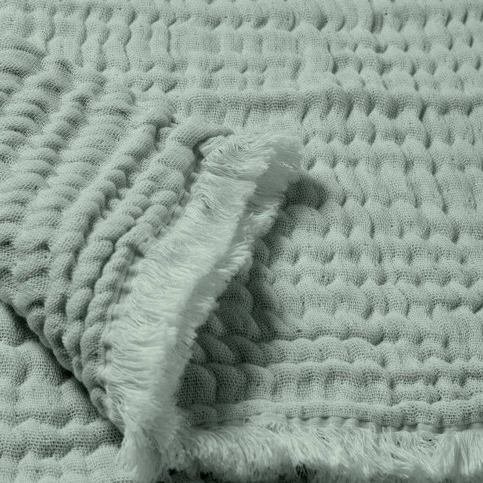 Nordic Coast Company Musselin Fransendecke Mint Neueste Mode