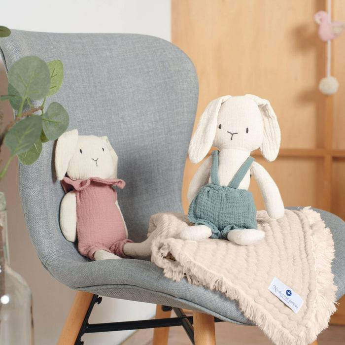 Nordic Coast Company Musselin Fransendecke Puder Online Outlet
