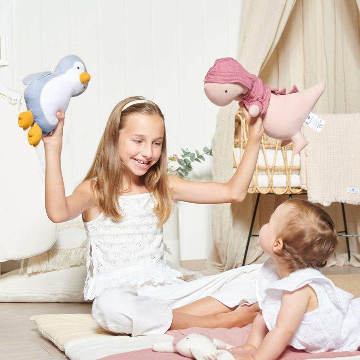 Nordic Coast Company Spieluhr Baby Pinguin Hellblau Wochenangebot