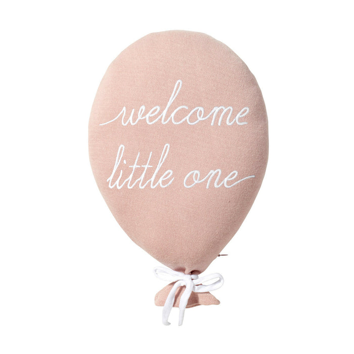 Nordic Coast Company Ballon-Kissen "Welcome Little One" Rosa Nur noch ein Tag übrig