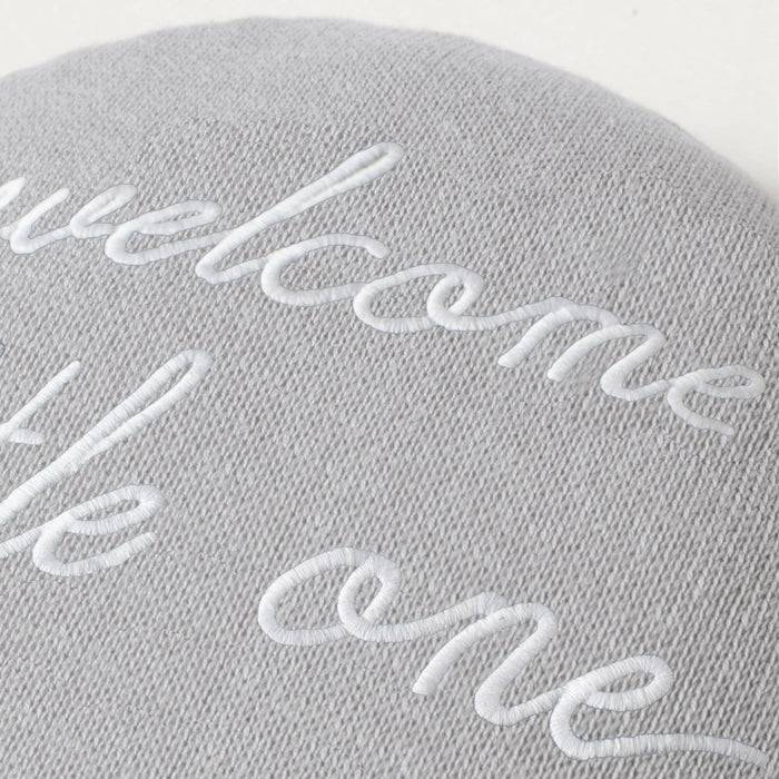 Nordic Coast Company Ballon-Kissen "Welcome Little One" Grau Super Rabatt