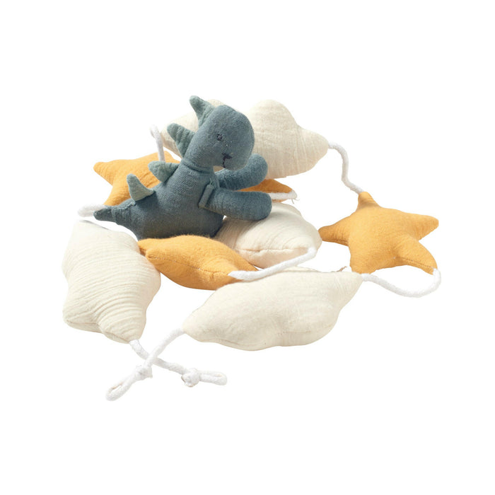 Nordic Coast Company Wandgirlande Musselin Dino Large 50% Rabatt mit kostenlosem Versand