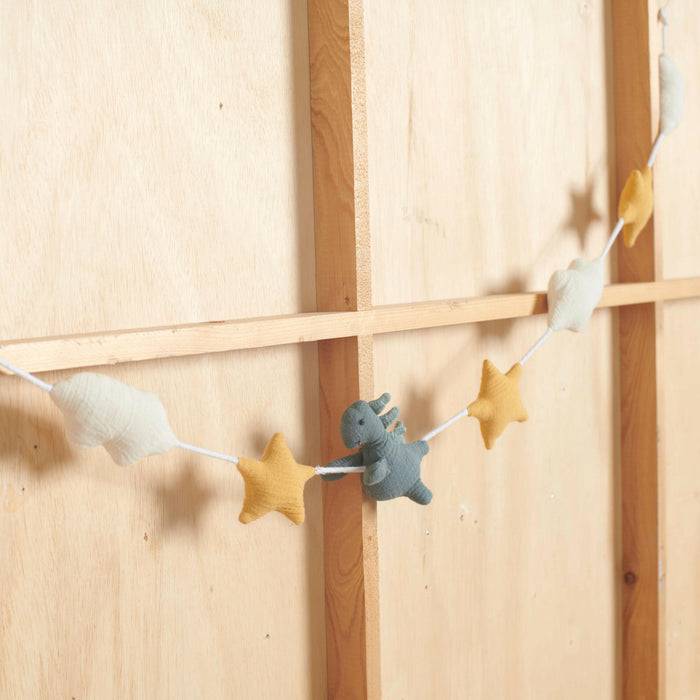 Nordic Coast Company Wandgirlande Musselin Dino Large 50% Rabatt mit kostenlosem Versand
