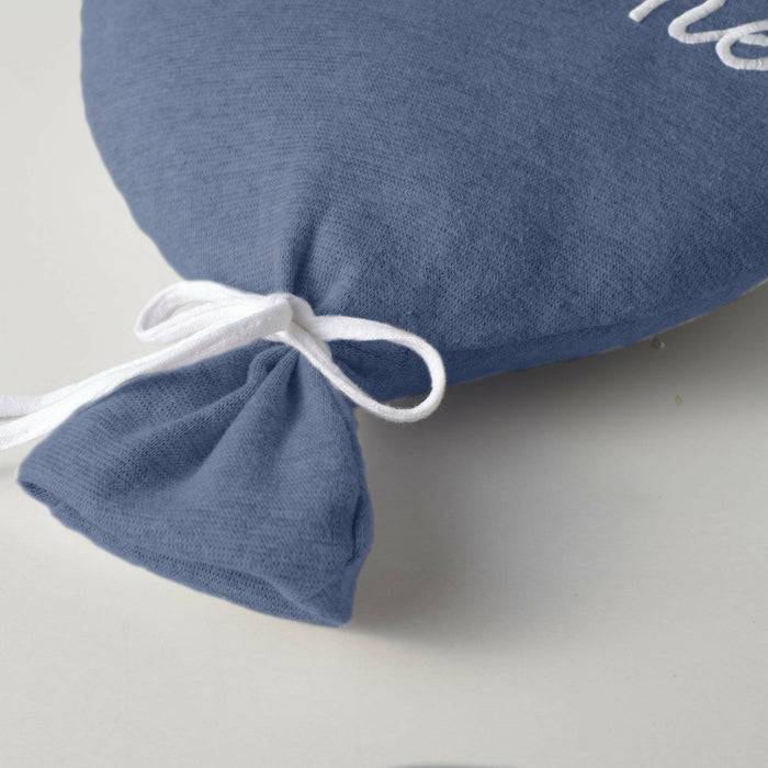 Nordic Coast Company Ballon-Kissen "Welcome Little One" Blau Clearance-Verkauf