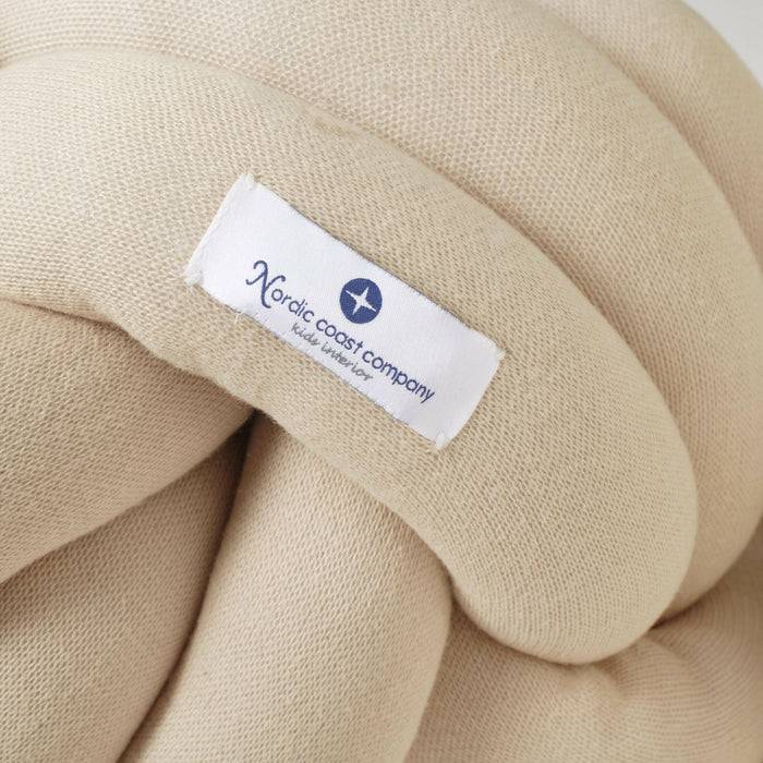 Nordic Coast Company Knotenkissen Strick Beige Begrenzt auf 3 Tage