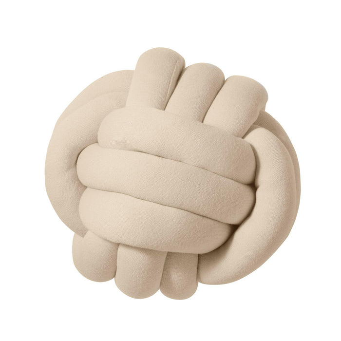 Nordic Coast Company Knotenkissen Strick Beige Begrenzt auf 3 Tage