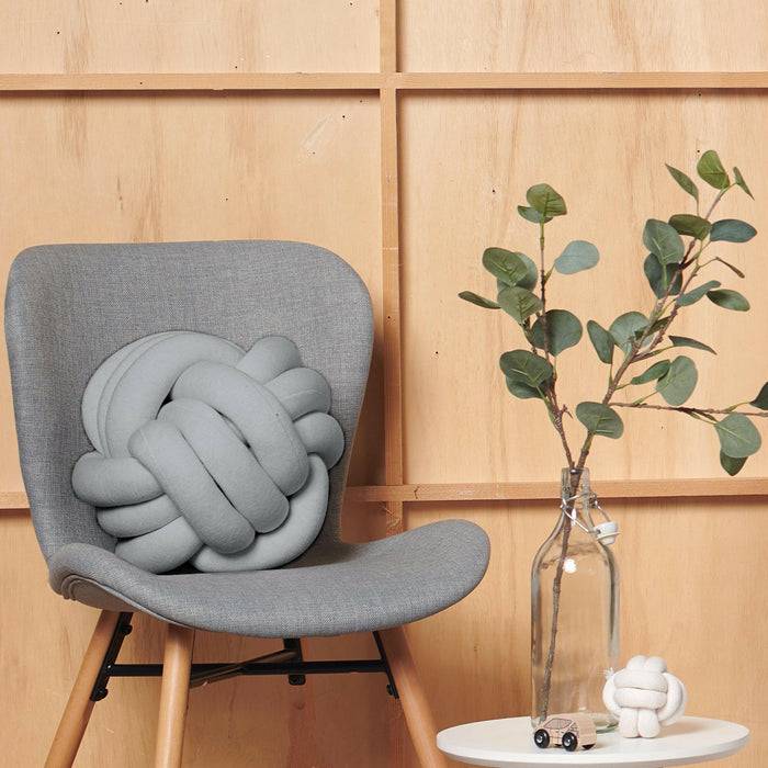 Nordic Coast Company Knotenkissen Strick Grau Rabatte dieses Monats