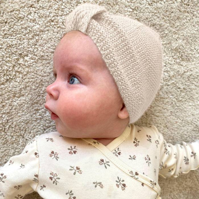 Nordic Coast Company Baby Mütze Turban Set Altrosa + Natur Meist gekauft