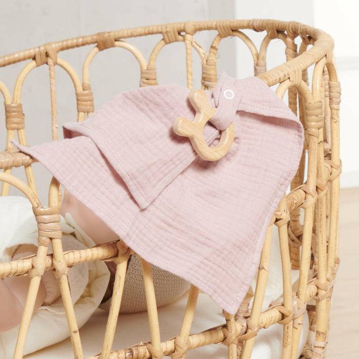 Nordic Coast Company Kuscheltuch Musselin Hase Rosa Flash Sale