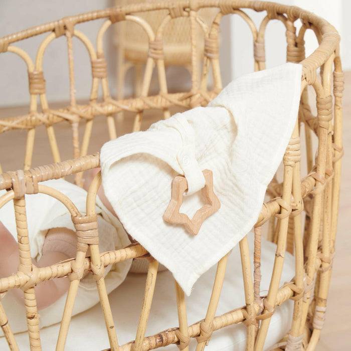 Nordic Coast Company Kuscheltuch Musselin Stern Natur Begrenztes Angebot