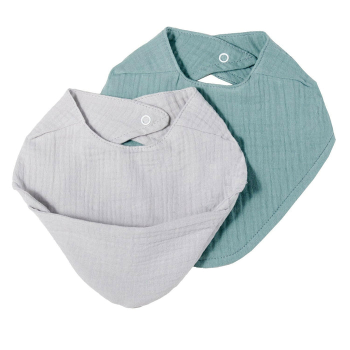 Nordic Coast Company Musselin Lätzchen-Set Grau & Mint Osterangebot