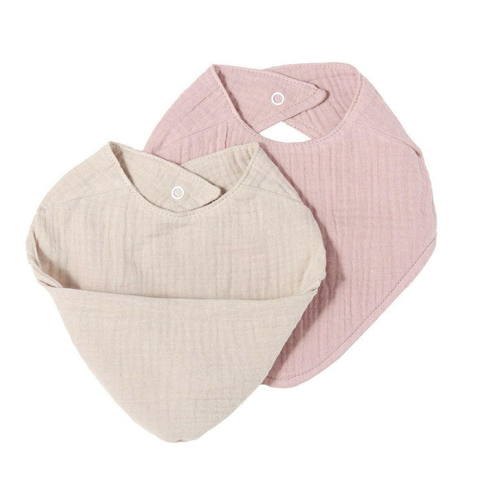 Nordic Coast Company Musselin Lätzchen-Set Altrosa & Beige Muttertagsangebot