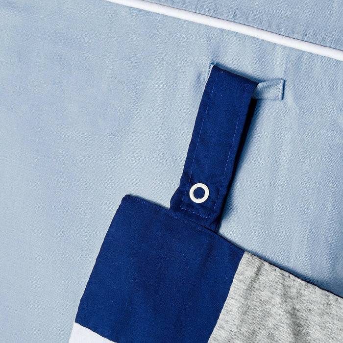 Nordic Coast Company Baby Bettnestchen Blau Grau Super Sparpreis