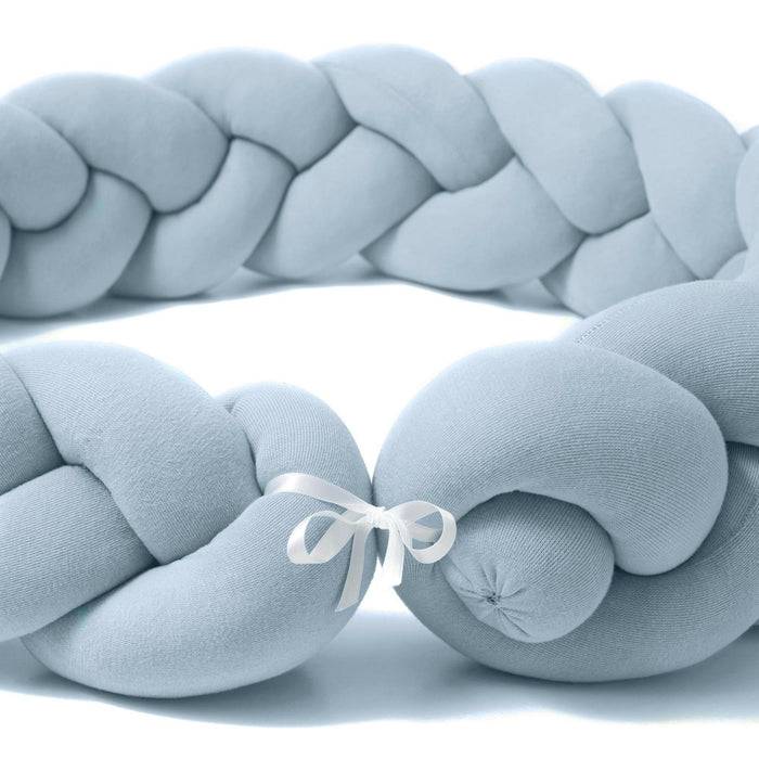 Nordic Coast Company Bettschlange geflochten Hellblau Jersey Outlet