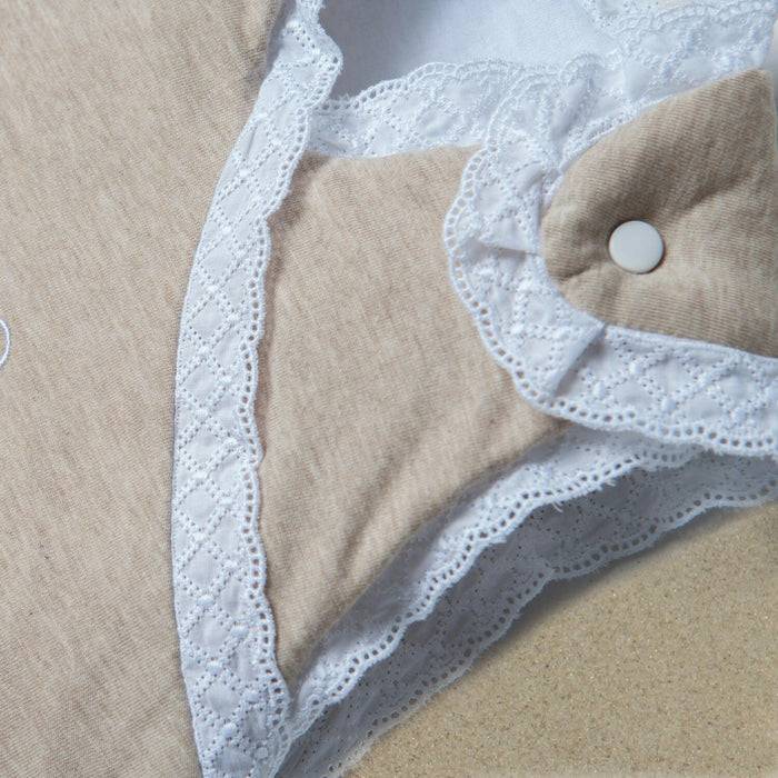 Nordic Coast Company Baby Schlafsack Beige Spitze Jubiläumsangebot