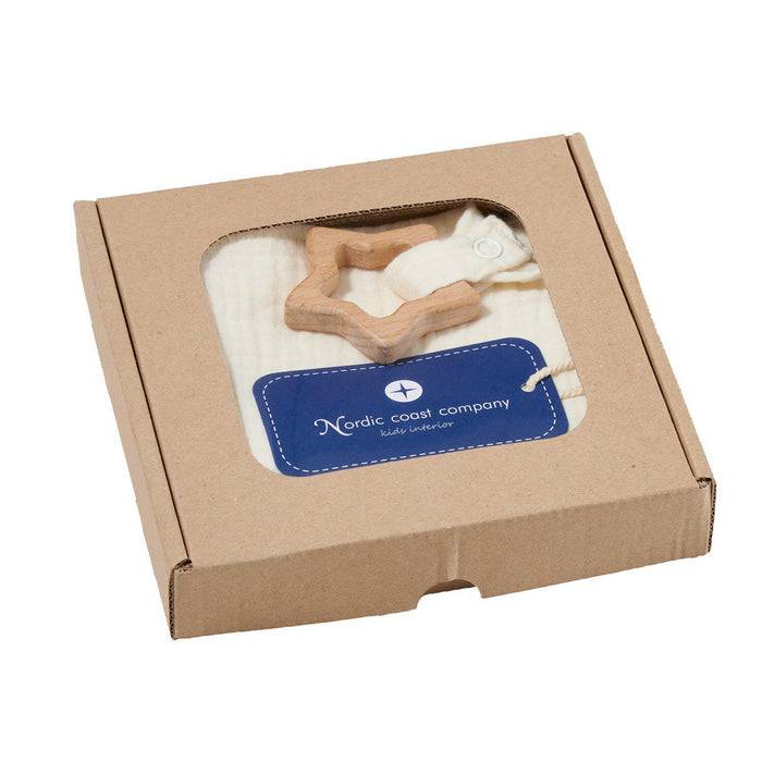 Nordic Coast Company Kuscheltuch Musselin Stern Natur Neueste Mode