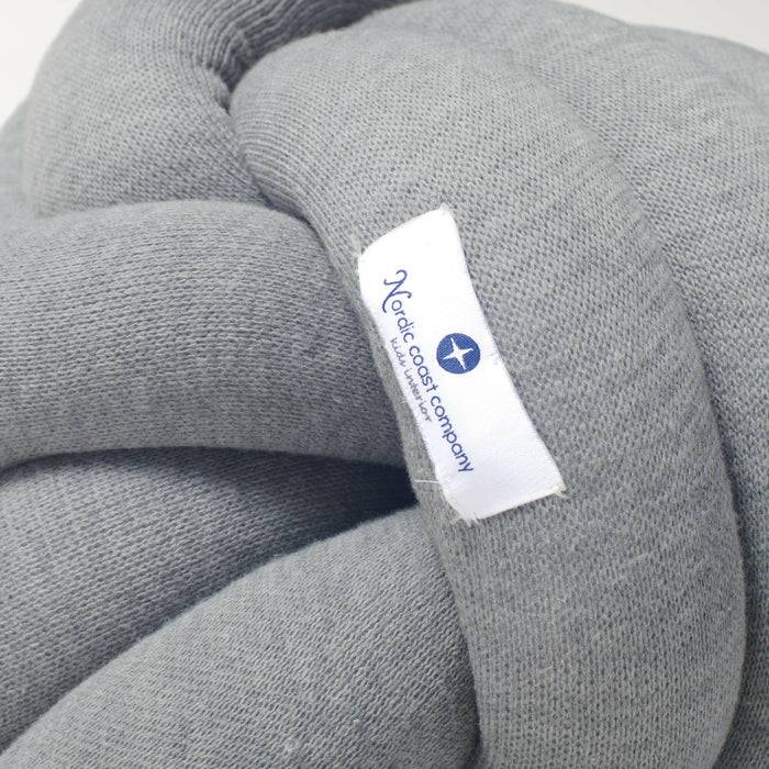 Nordic Coast Company Knotenkissen Strick Grau Bis zu 60% Rabatt