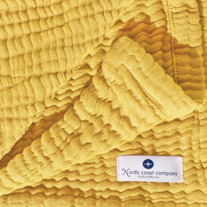 Nordic Coast Company Musselin Decke Curry Gelb Angebote