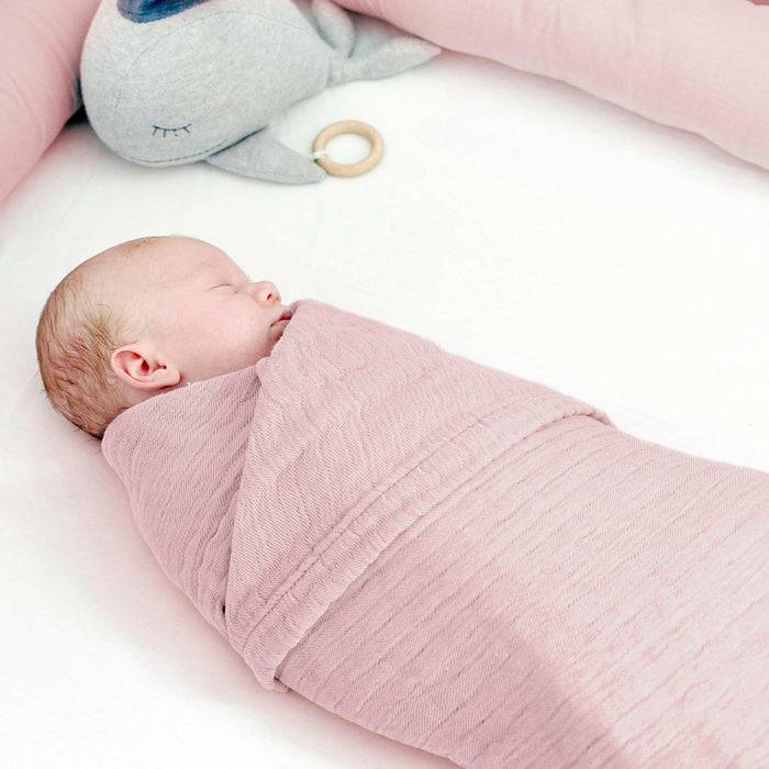 Nordic Coast Company Musselin Decke Altrosa im Angebot
