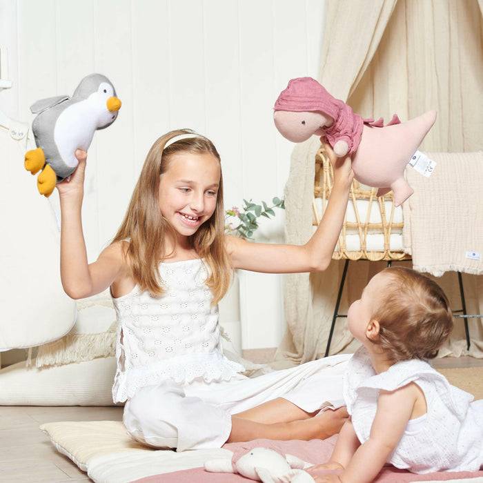 Nordic Coast Company Spieluhr Baby Pinguin Grau Wochenangebot