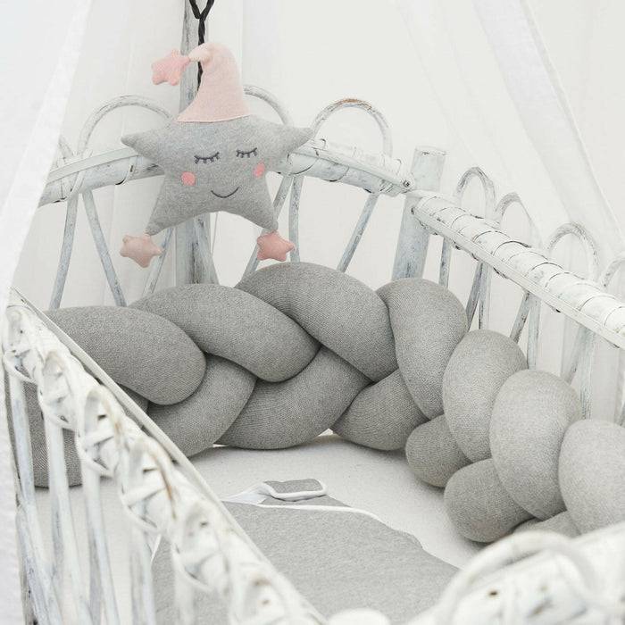 Nordic Coast Company Bettschlange geflochten Grau Strick XL Bis zu 60% Rabatt
