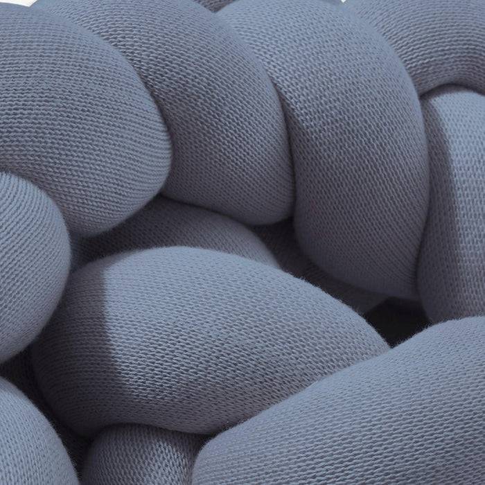 Nordic Coast Company Bettschlange geflochten Blau Strick 180cm Bis zu 65% Rabatt
