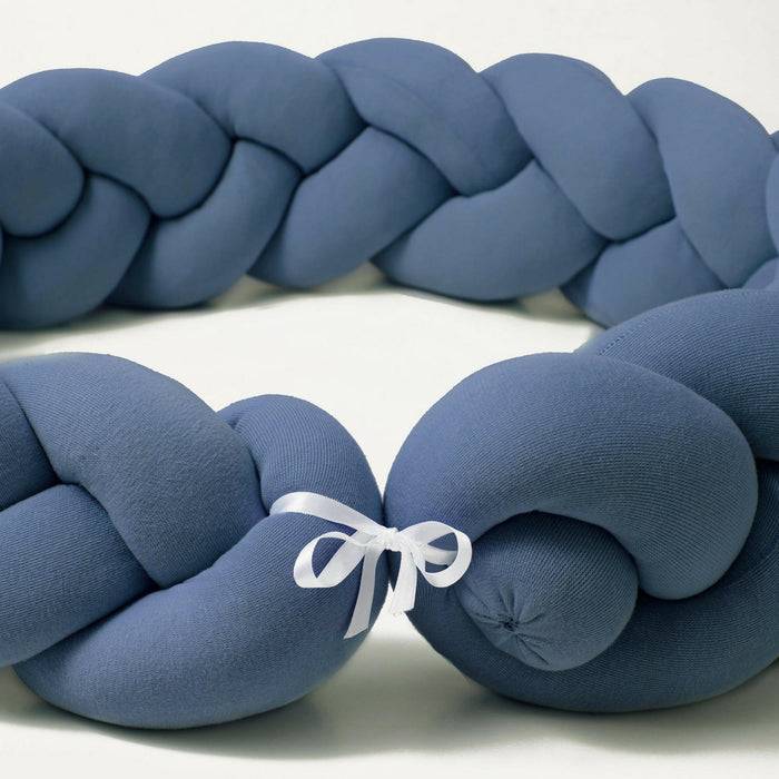 Nordic Coast Company Bettschlange geflochten Blau Jersey Nur für heute