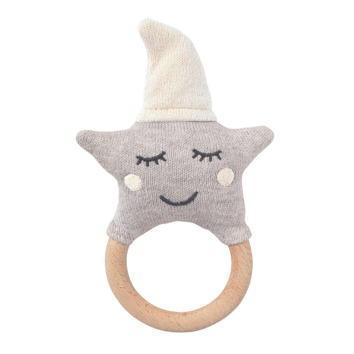 Nordic Coast Company Baby Set "Stern" Spieluhr + Rassel Natur Begrenztes Angebot