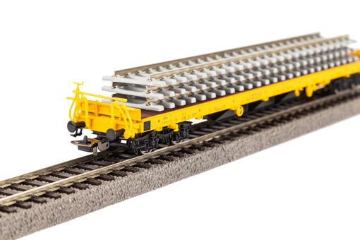 Piko Flachwagen Rs Bauzug VI beladen mit Betonschwellenstapel Artikelnummer: 24501 Begrenzt auf 3 Tage