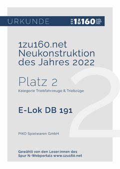 Piko N Sound-E-Lok BR 191 DB IV, inkl. PIKO Sound-Decoder Artikelnummer: 40541 Angebote