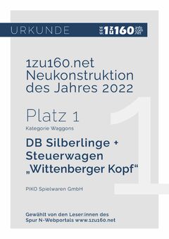 Piko N Personenwagen n-Steuerwagen "Wittenberger Kopf" DB AG V Artikelnummer: 40611 Bis zu 60% Rabatt