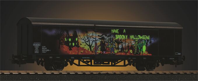 Piko Gedeckter Güterwagen "Halloween" Artikelnummer: 27704 Rabatte dieses Monats