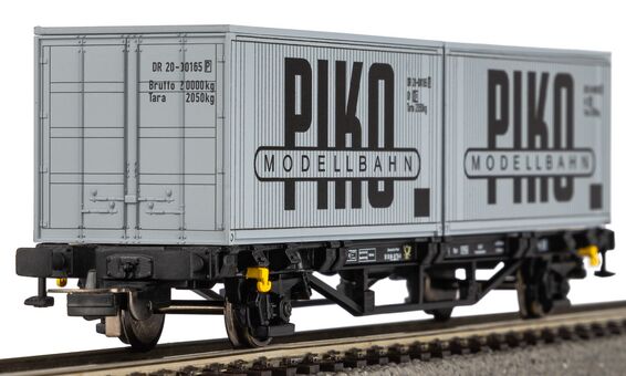 Piko Containertragwagen DR IV 2 x 20' Container "VEB PIKO" Artikelnummer: 27709 Outlet