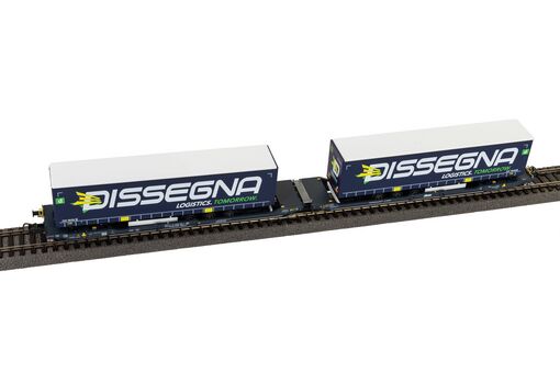 Piko Taschenwagen T3000e Cemat mit 2 "Dissegna" Trailern SBB VI Artikelnummer: 24600 Verkauf