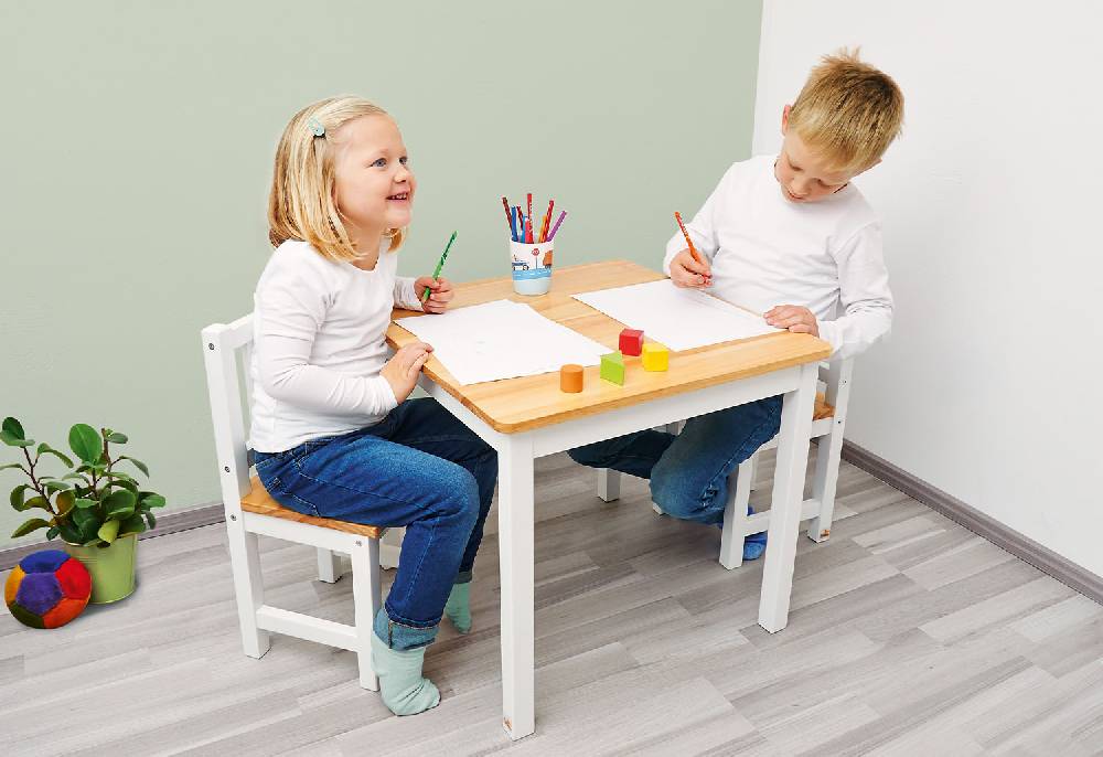 Pinolino Kindersitzgruppe 'Fenna', weiß/natur, 3-tlg Bis zu 55% Rabatt