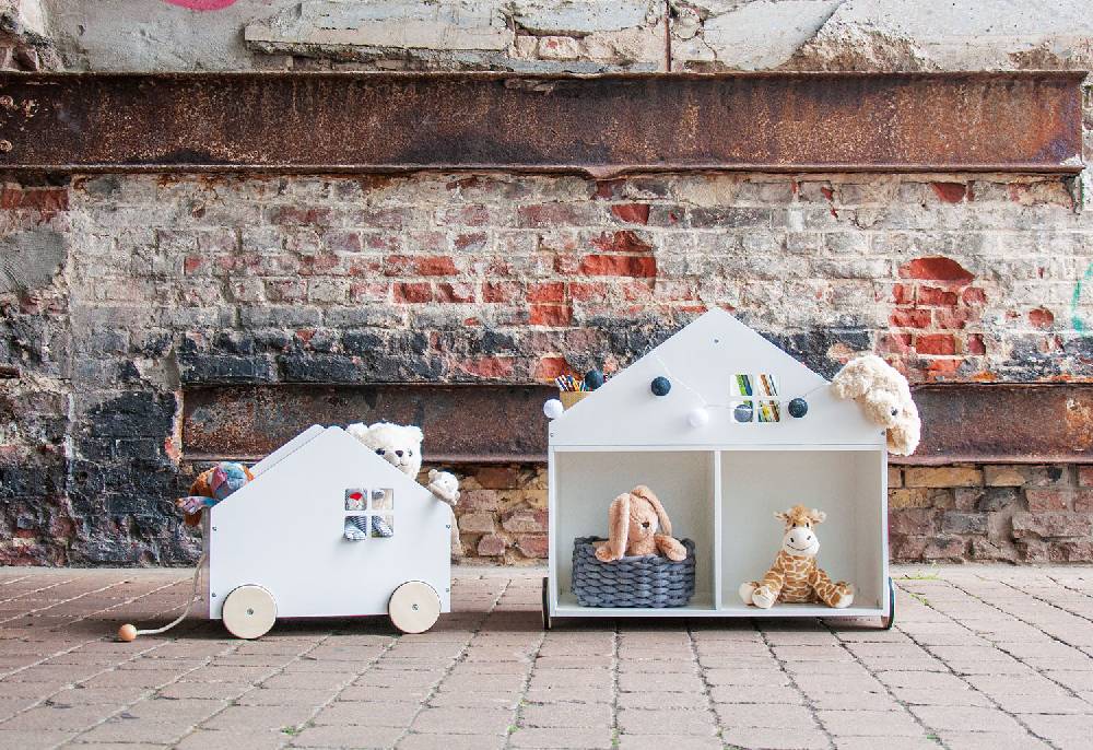 Pinolino Kinderbücherregal mit Rollen 'Hus', weiß Cyber Monday