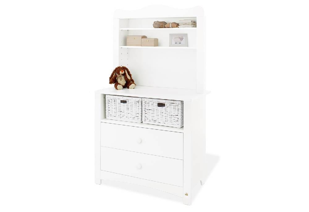 Pinolino Wickelkommode 'Florentina' breit inkl. breitem Regalaufsatz, 2-tlg Zeitlich begrenztes Angebot