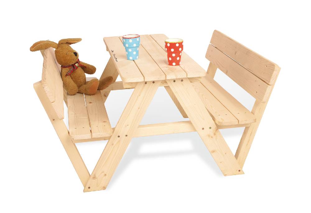Pinolino Kindersitzgarnitur 'Nicki für 4 mit Lehne', natur im Angebot
