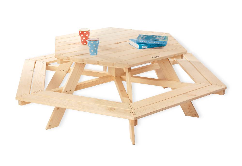 Pinolino Kindersitzgarnitur 'Nicki 6-Eck', natur Kostenloser Versand