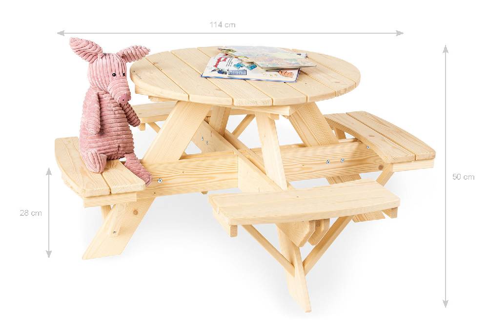 Pinolino Kindersitzgarnitur 'Nicki für 4 rund', natur Rabatt