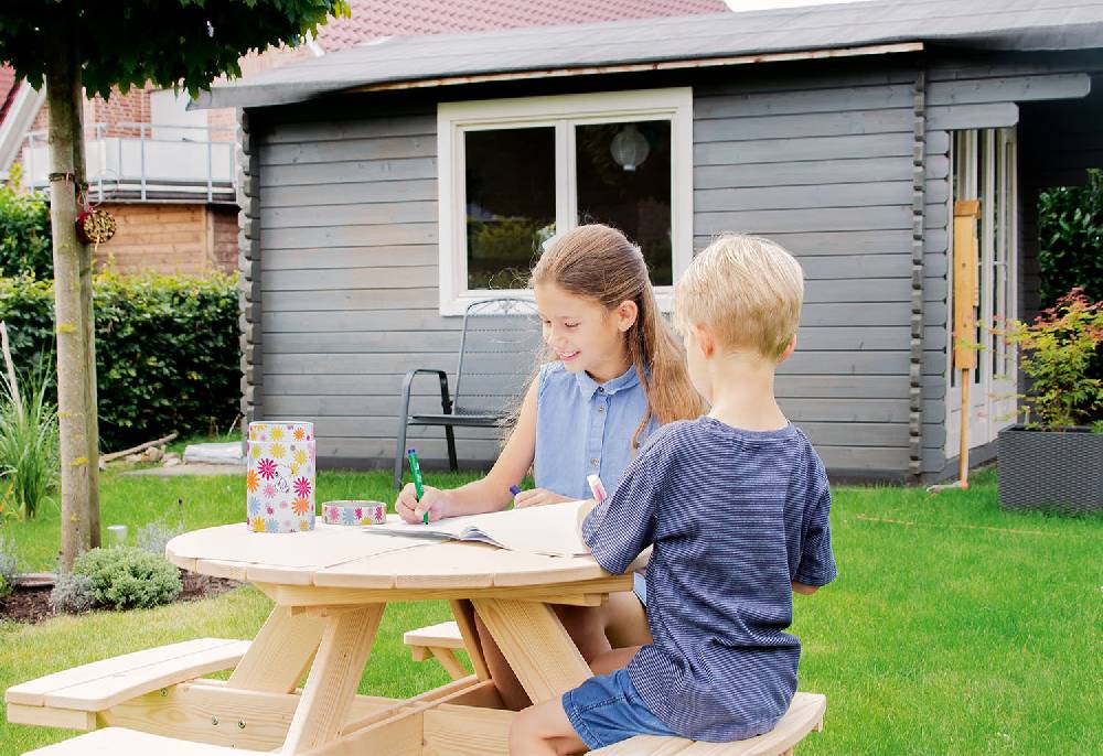 Pinolino Kindersitzgarnitur 'Nicki für 4 rund', natur Rabatt