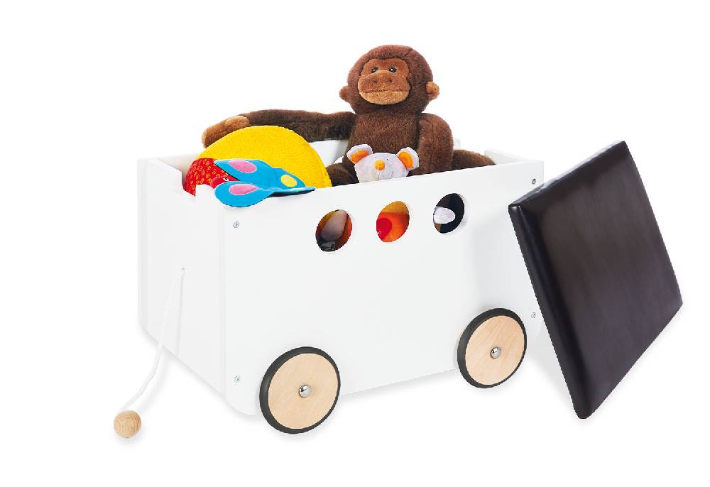 Pinolino Spielzeugkiste mit Rollen 'Jim', weiß Osterangebot