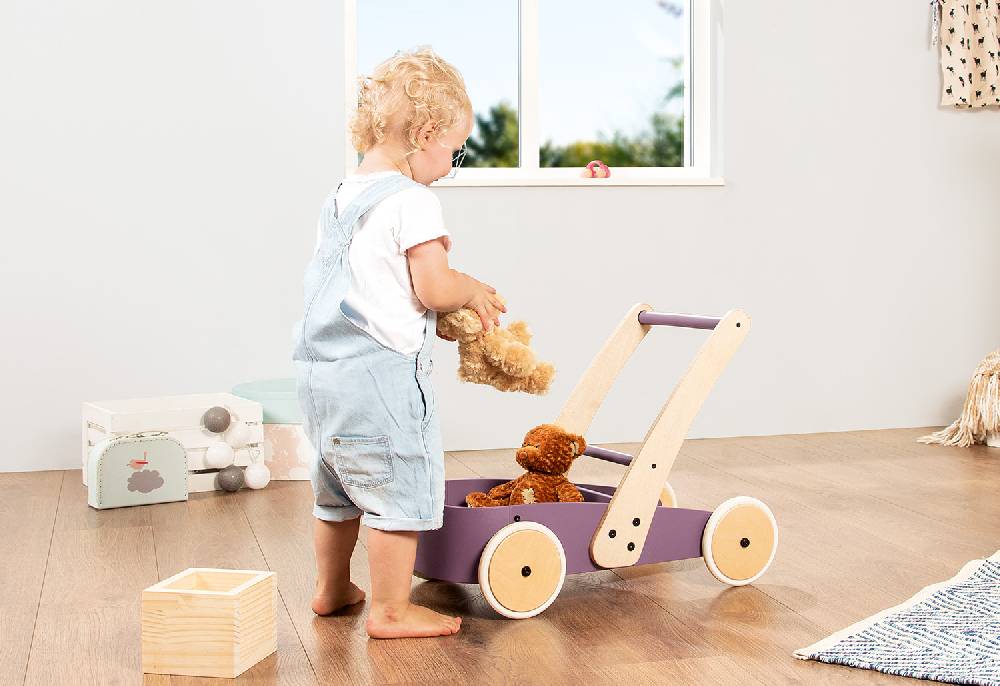 Pinolino Lauflernwagen 'Fiete', brombeer - Schnäppchenartikel 50% Rabatt mit kostenlosem Versand