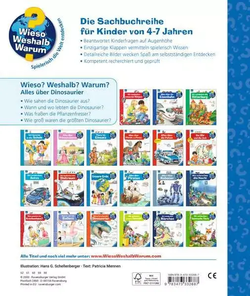 Ravensberger Matratzen Ravensburger Wieso? Weshalb? Warum?, Band 12: Alles über Dinosaurier Heißer Verkauf