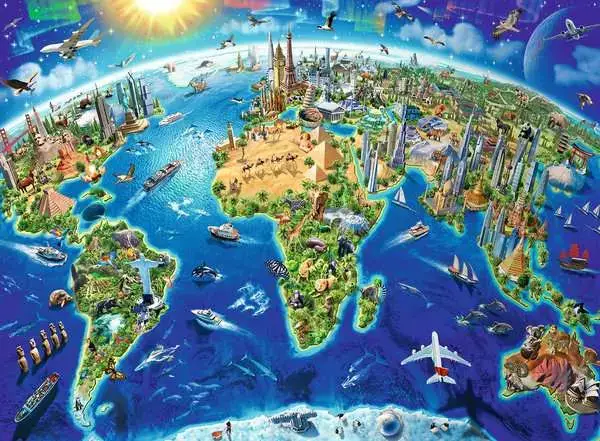 Ravensberger Matratzen Kinderpuzzle ab 8 Jahren - Große, weite Welt - 200 Teile Online Outlet