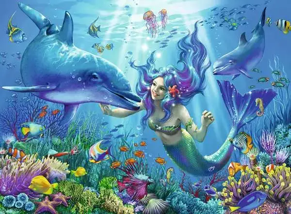 Ravensberger Matratzen Kinderpuzzle ab 8 Jahren - Leuchtendes Unterwasserparadies - 200 Teile Tiefpreis