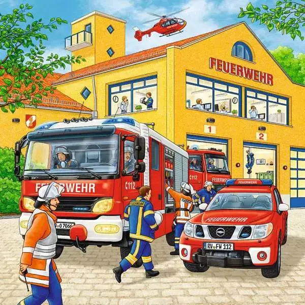 Ravensberger Matratzen Kinderpuzzle ab 5 Jahren - Feuerwehreinsatz - 49 Teile Letzter Tag
