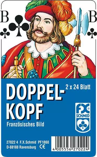 Ravensberger Matratzen Doppelkopf, Französisches Bild, in Klarsicht-Box - Kartenspiel ab 8 Jahren Auslauf